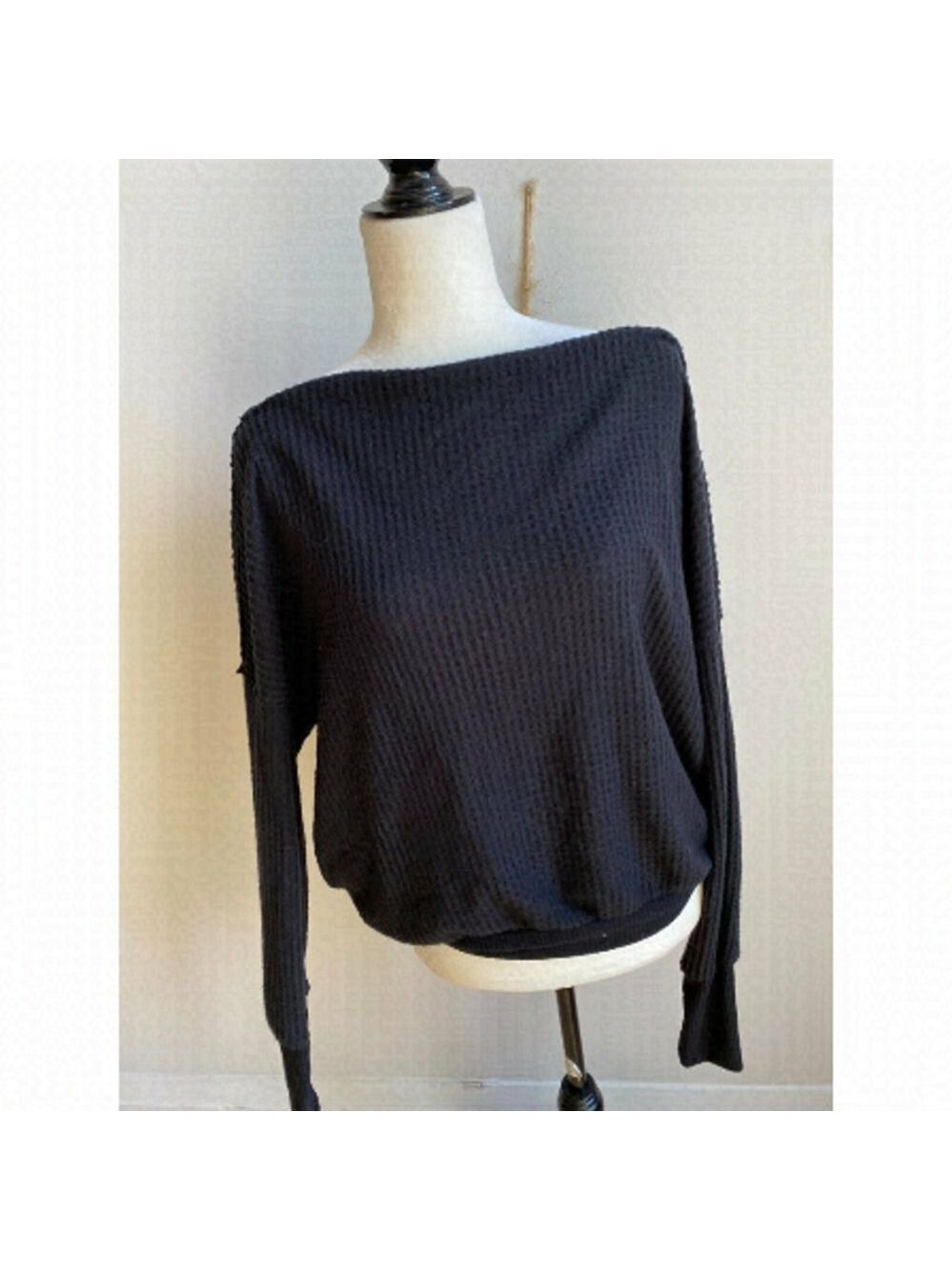 TREASURE & Bond BNWT Thermal Waffle Knit Top Small Women Boat Neck New